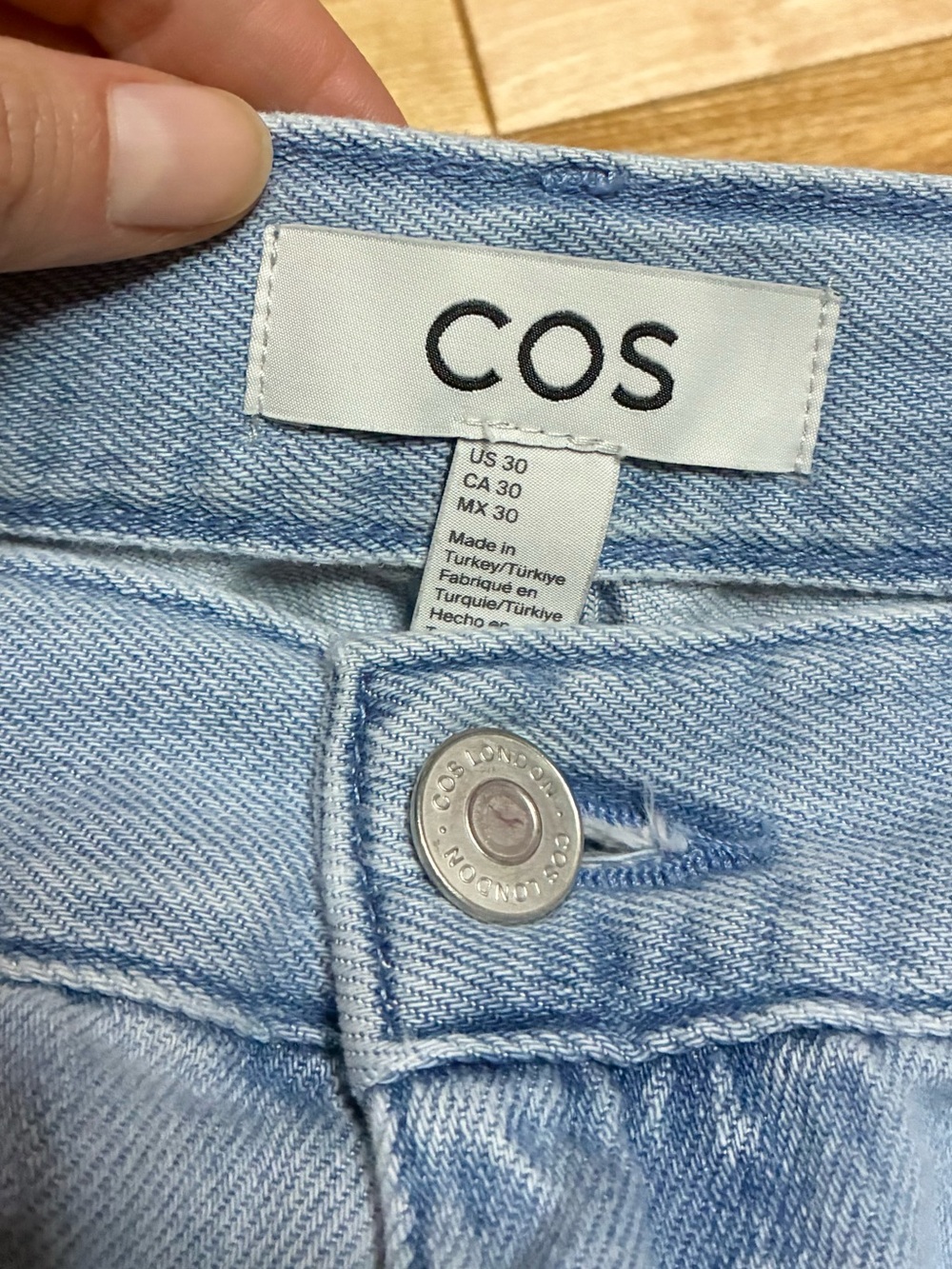 COS Pleated Denim Shorts - Picture 6 of 7